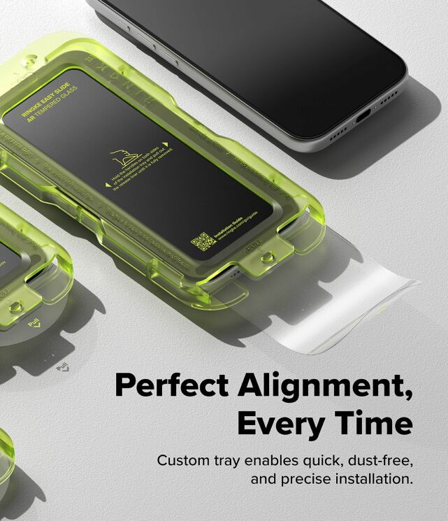 Защитное стекло Ringke Easy Slide AR Tempered Glass для iPhone 17 Pro Max (8800293859765) - Black: фото 5 из 19