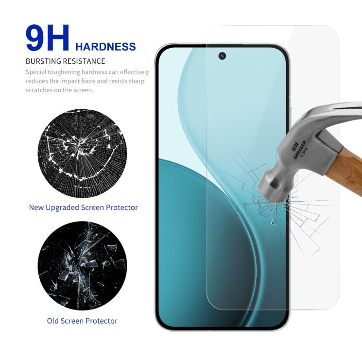 Захисне скло RURIHAI Clear Glass для OPPO Reno 14 F/FS: фото 3 з 7