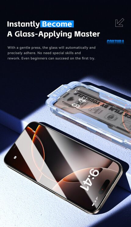 Защитное стекло WEKOME WTP-115 6D Curved Ultra-Fine Edge для iPhone 14 Pro Max - Black: фото 6 из 12