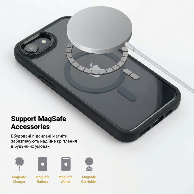 Захисний чохол ArmorStandart Unit MagSafe для iPhone 17e / 16e - Matte Clear: фото 5 з 6