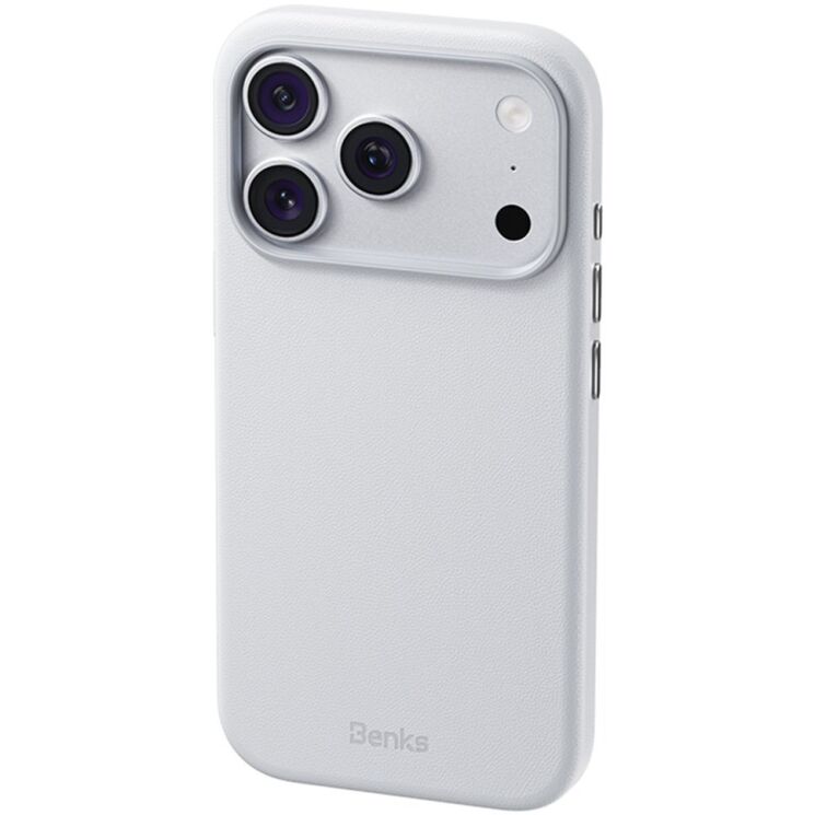 Захисний чохол BENKS Q2 Organic Leather для iPhone 18 Pro / 17 Pro - Grey: фото 2 з 12