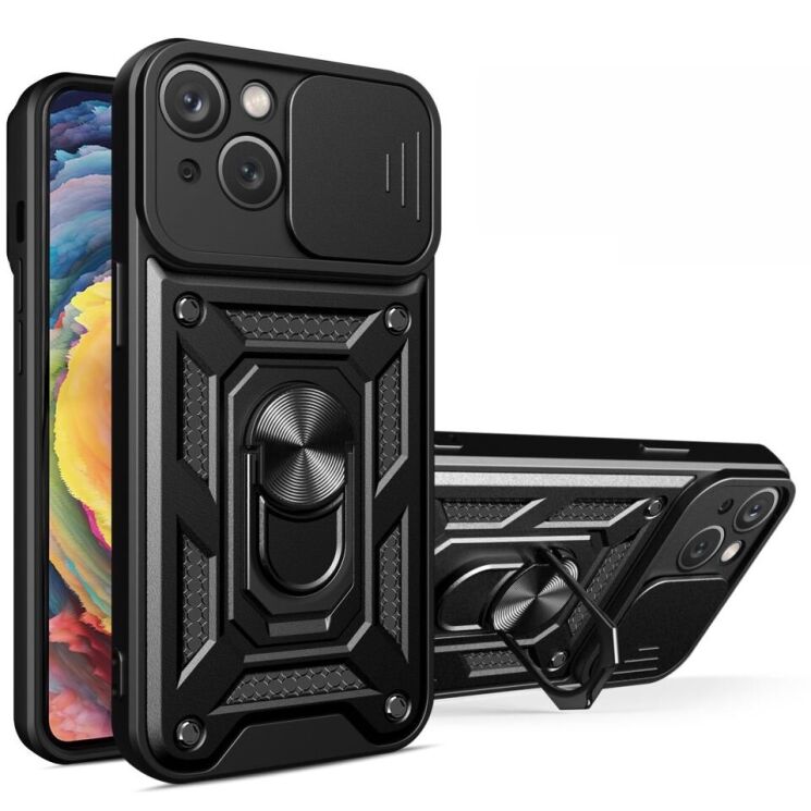 Защитный чехол Deexe Armor Shield для Apple iPhone 15 - Black: фото 1 из 9