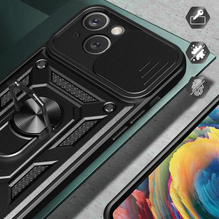 Защитный чехол Deexe Armor Shield для Apple iPhone 15 - Black: фото 5 из 9