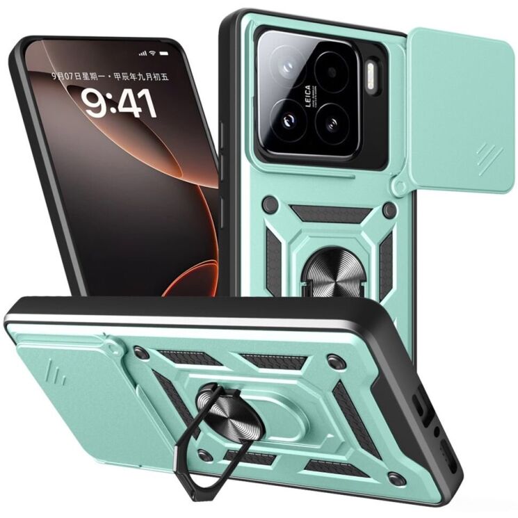 Защитный чехол Deexe Armor Shield для Xiaomi 15 - Green: фото 1 из 10