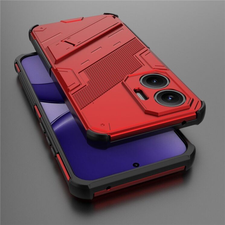 Защитный чехол Deexe Bibercas для Xiaomi Poco F7 - Red: фото 4 из 6