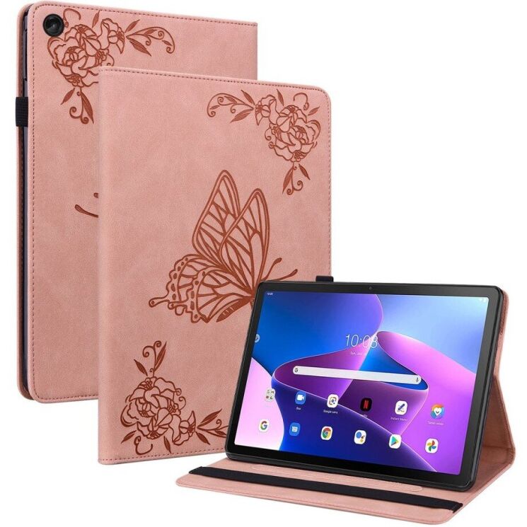 Защитный чехол Deexe Butterfly для Lenovo Tab M10 Plus (Gen 3) TB125/128 / Xiaoxin Pad 2022 - Pink: фото 1 из 7