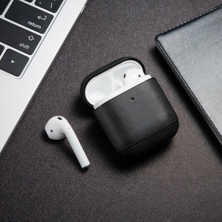 Защитный чехол Deexe Classic Case для Apple AirPods 1 / 2 - Black: фото 8 из 10