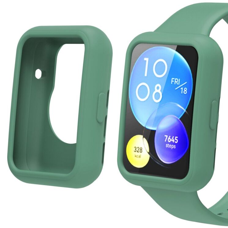 Защитный чехол Deexe Color Frame для Huawei Watch Fit 2 - Green: фото 1 из 6