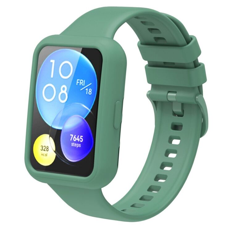 Защитный чехол Deexe Color Frame для Huawei Watch Fit 2 - Green: фото 2 из 6