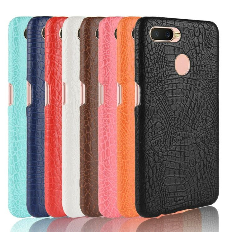 Захисний чохол Deexe Croco Style для OPPO A12 - Brown: фото 6 з 6