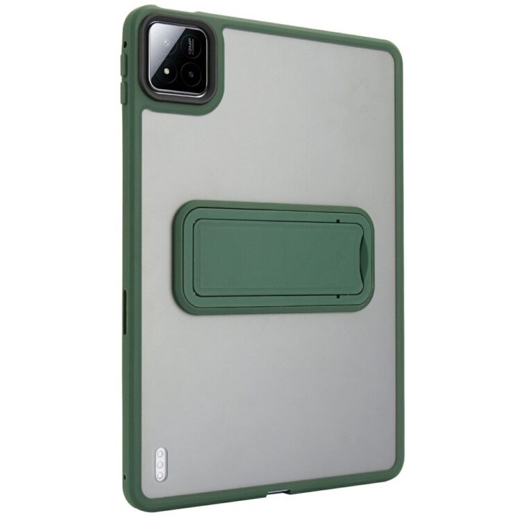 Защитный чехол Deexe Crystal Kickstand для Xiaomi Pad 7 / 7 Pro - Green: фото 4 из 10