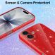 Захисний чохол Deexe Glitter Case with MagSafe для Apple iPhone 17 - Red (407720R). Фото 4 з 7