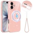 Защитный чехол Deexe Glitter Case with MagSafe для Apple iPhone 17 - Pink (407720P)