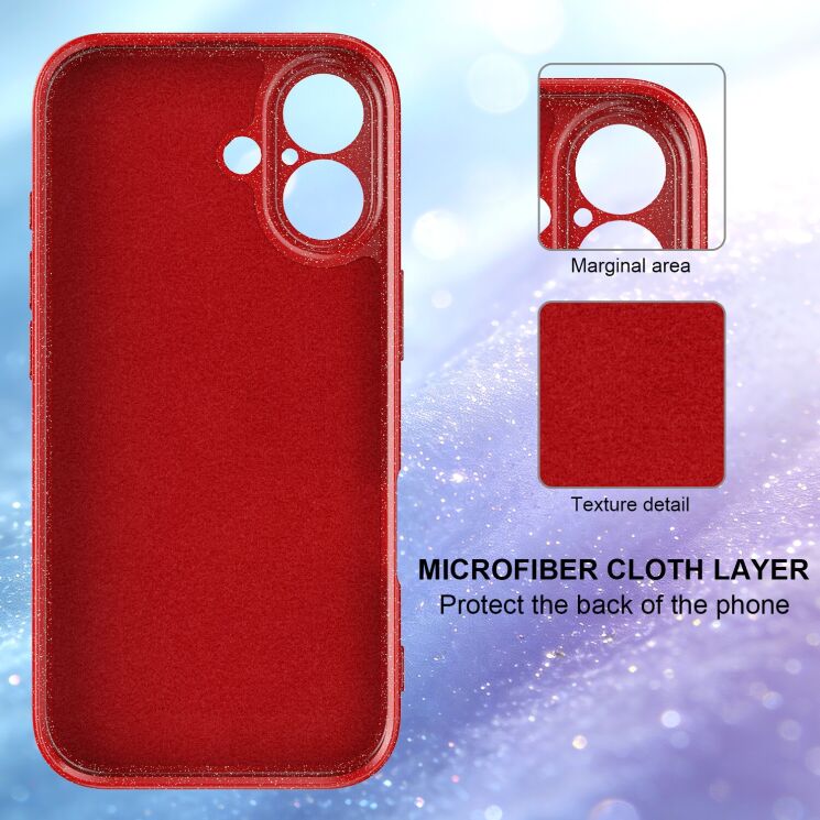 Захисний чохол Deexe Glitter Case with MagSafe для Apple iPhone 17 - Red (407720R) Захисний чохол Deexe Glitter Case with MagSafe для Apple iPhone 17 - Red: фото 5 з 7