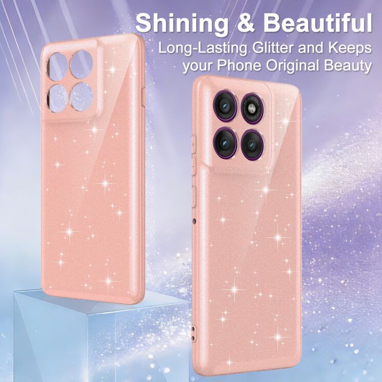 Защитный чехол Deexe Glitter Case with MagSafe для Motorola Edge 60 Pro - Black: фото 5 из 7