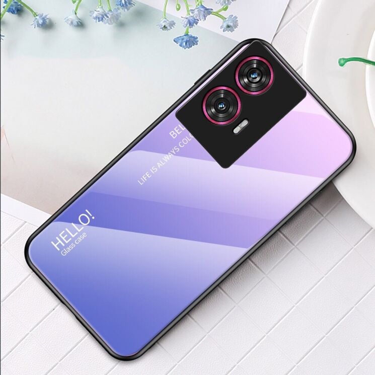 Защитный чехол Deexe Gradient Color для Motorola Edge 50 Fusion - Pink / Purple: фото 2 из 12