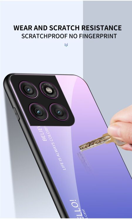 Захисний чохол Deexe Gradient Color для Motorola Edge 60 Pro - Pink / Blue: фото 4 з 9