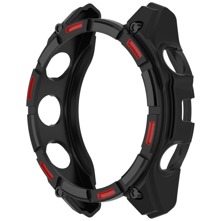 Захисний чохол Deexe Hollow Cover для Garmin Tactix 8 (51mm) - Black / Red: фото 2 з 7