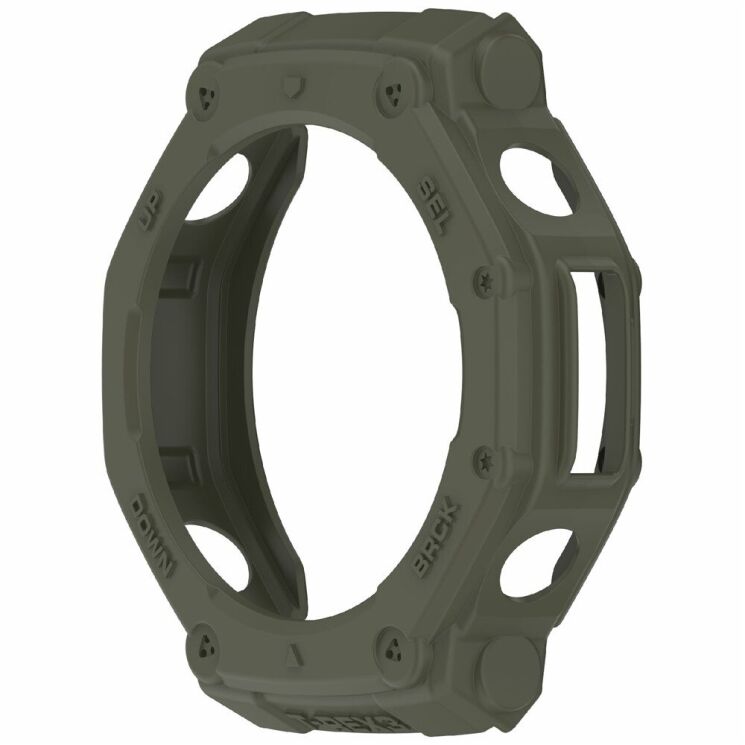 Защитный чехол Deexe Hollow Cover для Xiaomi Amazfit T-ReX 3 - Dark Green: фото 4 из 6