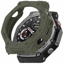 Защитный чехол Deexe Hollow Cover для Xiaomi Amazfit T-ReX 3 - Dark Green: фото 1 из 6