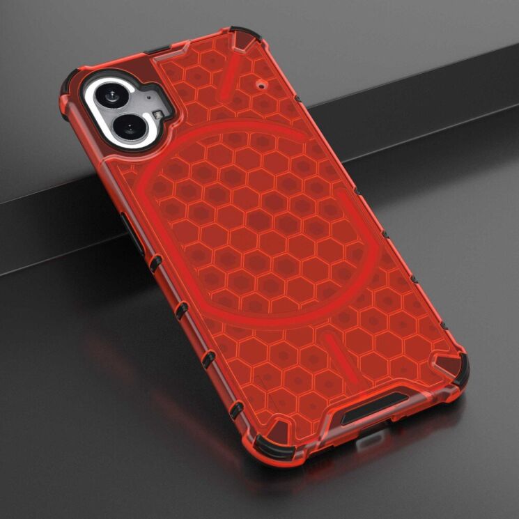Защитный чехол Deexe Honeycomb Series для Nothing Phone (1) - Red: фото 3 из 5