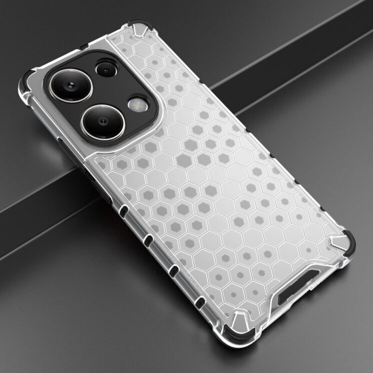 Защитный чехол Deexe Honeycomb Series для Xiaomi Redmi Note 13 Pro 4G / Poco M6 Pro - Grey: фото 3 из 5
