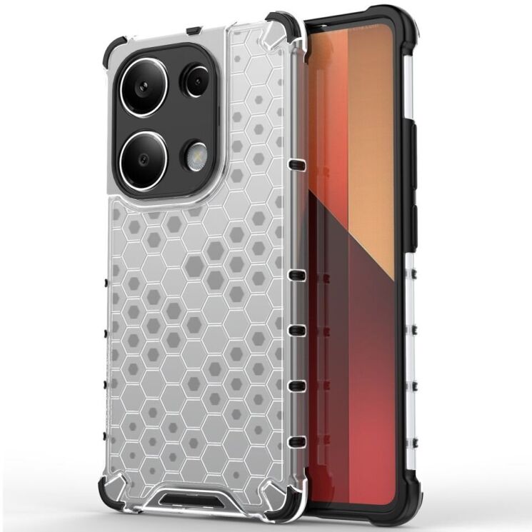 Защитный чехол Deexe Honeycomb Series для Xiaomi Redmi Note 13 Pro 4G / Poco M6 Pro - Grey: фото 1 из 5