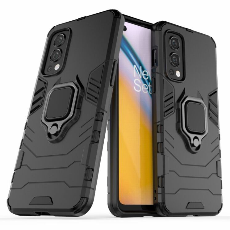 Защитный чехол Deexe Hybrid Case для OnePlus Nord 2 - Black: фото 1 из 10
