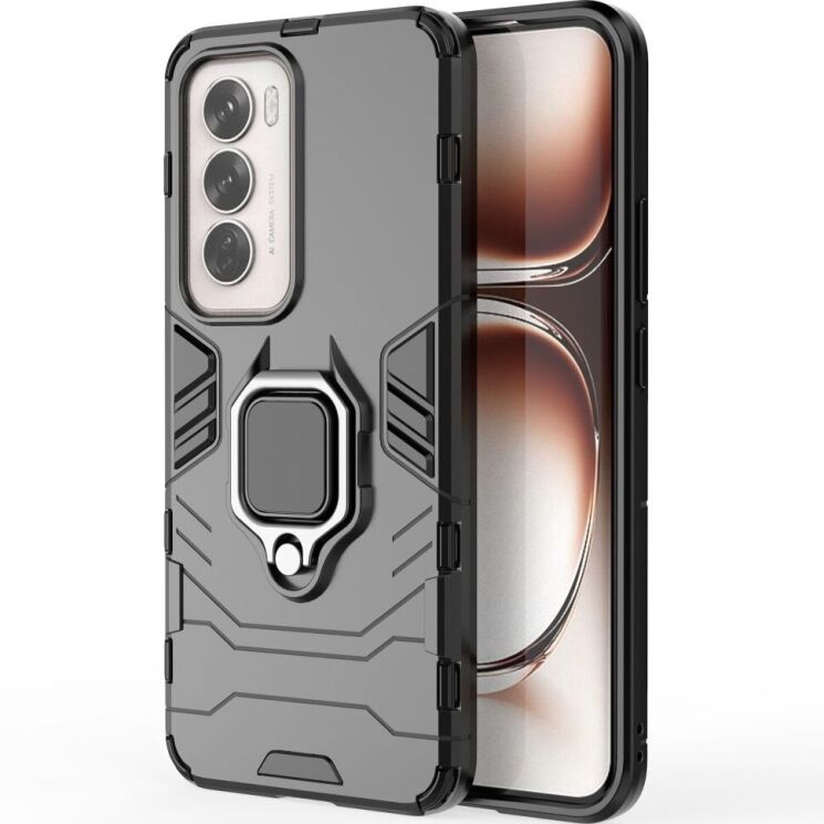 Защитный чехол Deexe Hybrid Case для OPPO Reno 12 - Black: фото 2 из 8