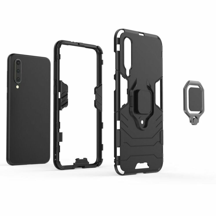 Чохол з підставкою Deexe Hybrid Case для Xiaomi Mi 9 SE - Black: фото 4 з 9
