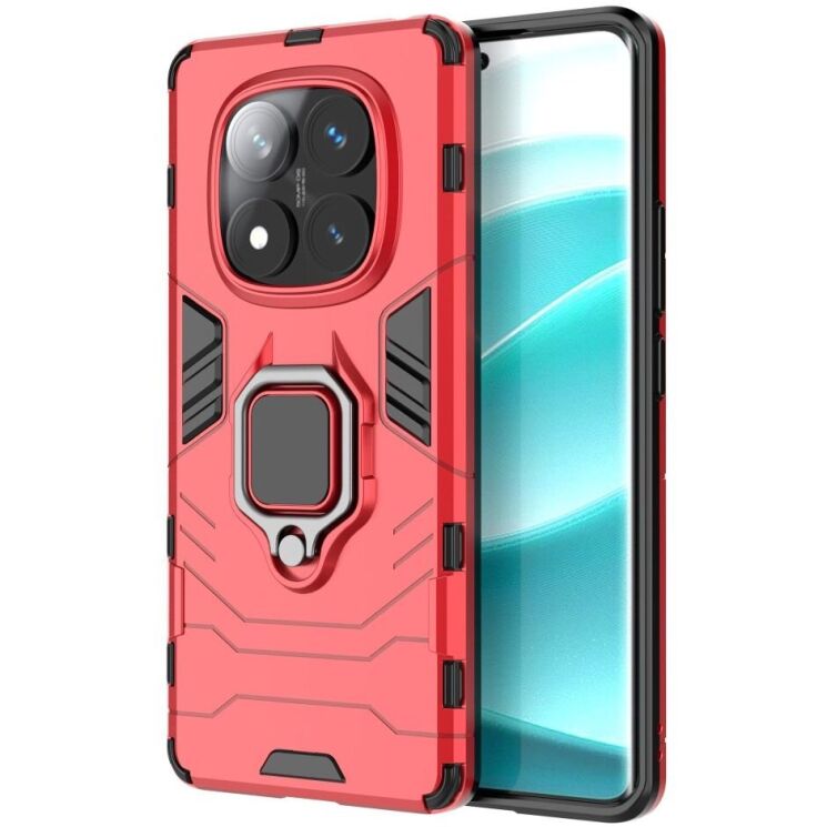 Защитный чехол Deexe Hybrid Case для Xiaomi Redmi Note 14 Pro - Red: фото 1 из 6