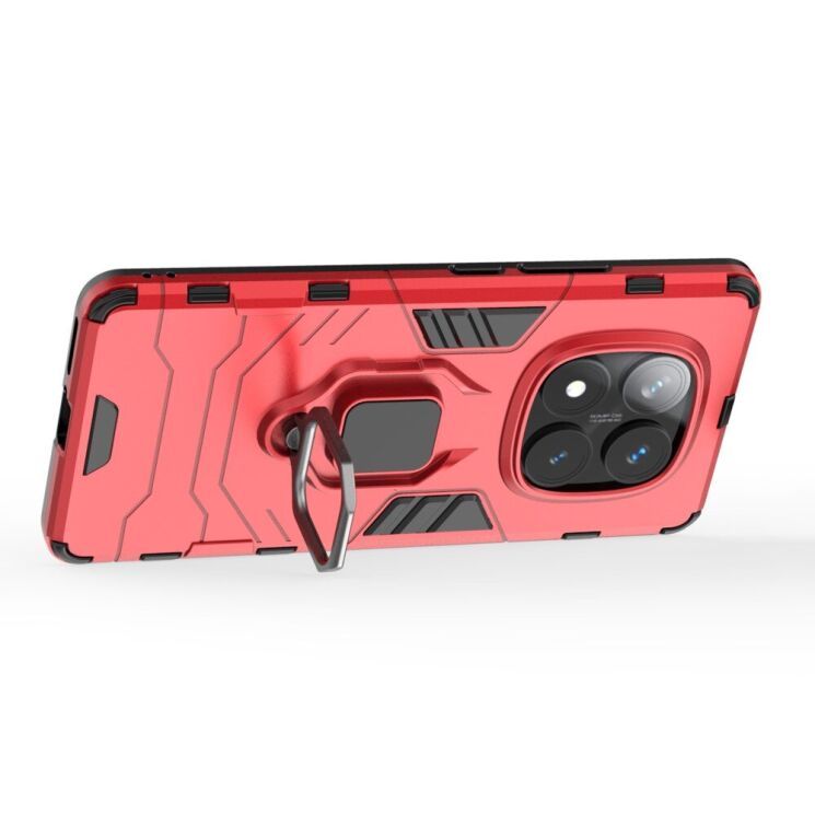 Защитный чехол Deexe Hybrid Case для Xiaomi Redmi Note 14 Pro - Red: фото 3 из 6