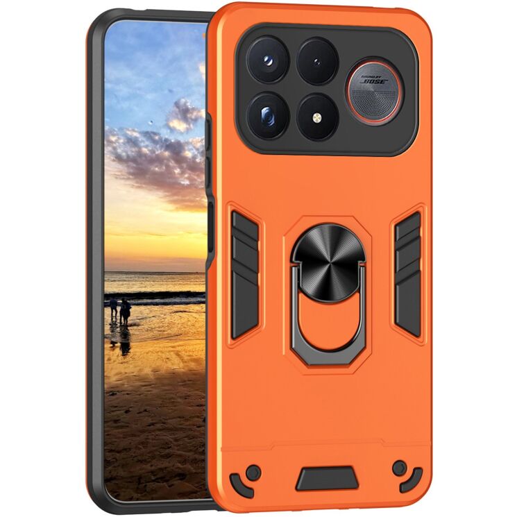 Захисний чохол Deexe Hybrid Shell для Xiaomi Poco F9 Ultra - Orange: фото 1 з 8