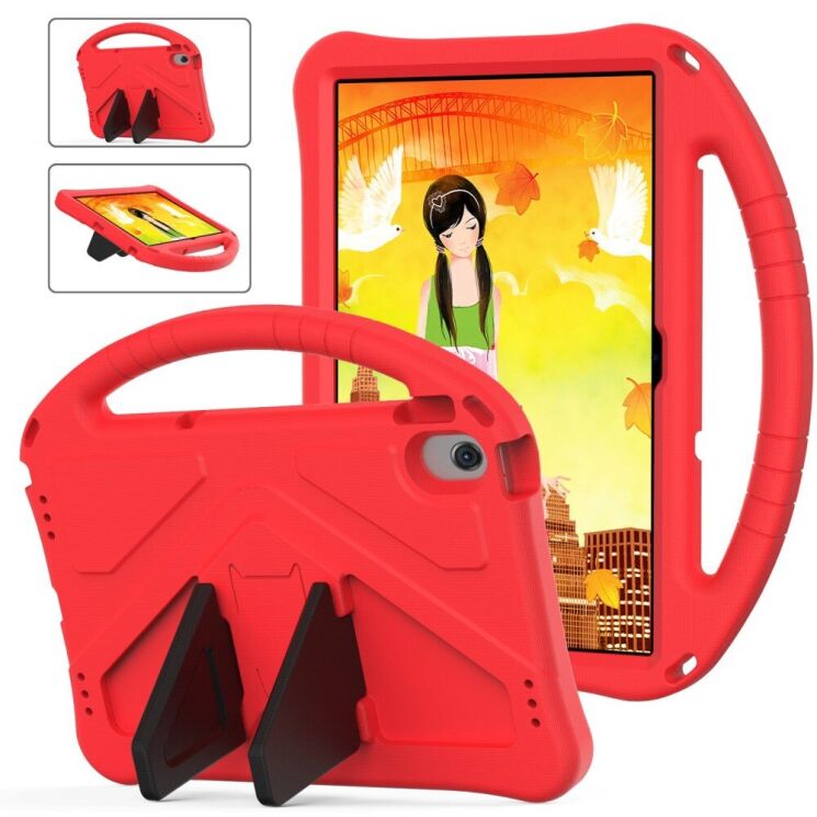 Захисний чохол Deexe Kids Stand для Lenovo Tab M10 Plus (Gen 3) TB125/128 / Xiaoxin Pad 2022 - Red: фото 1 з 7