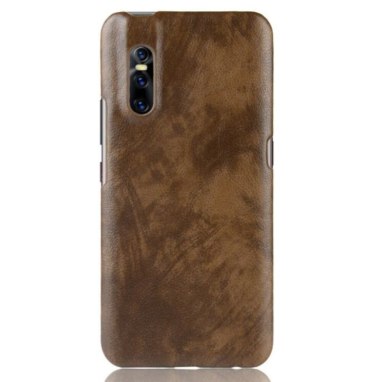 Защитный чехол Deexe Leather Back Cover для VIVO V15 Pro - Brown: фото 2 из 7
