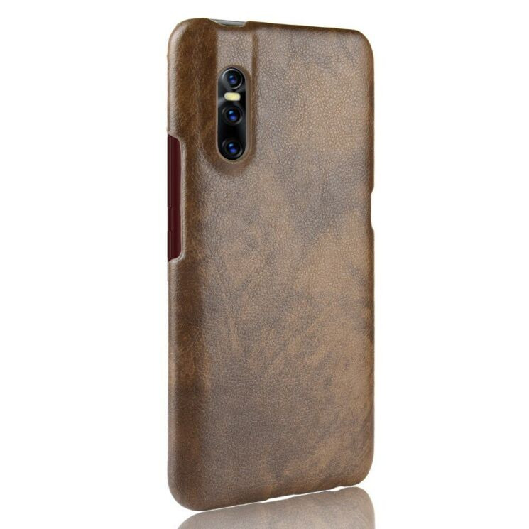 Защитный чехол Deexe Leather Back Cover для VIVO V15 Pro - Brown: фото 3 из 7