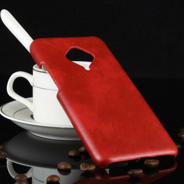 Защитный чехол Deexe Leather Back Cover для VIVO V17 - Red: фото 6 из 8
