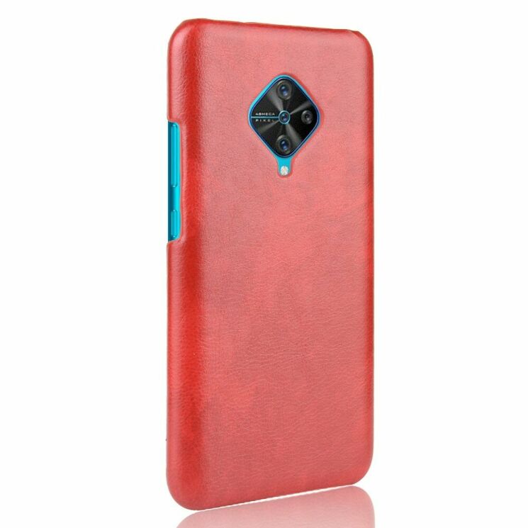 Защитный чехол Deexe Leather Back Cover для VIVO V17 - Red: фото 3 из 8
