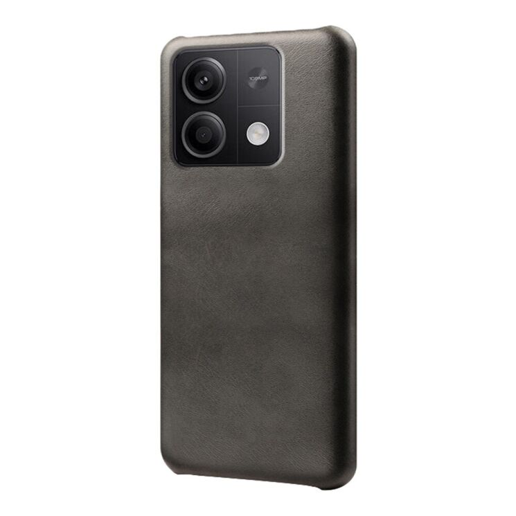 Захисний чохол Deexe Leather Back Cover для Xiaomi Redmi Note 13 5G - Black: фото 2 з 4