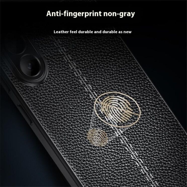 Защитный чехол Deexe Leather Cover для Samsung Galaxy A56 (A566) - Black: фото 8 из 10