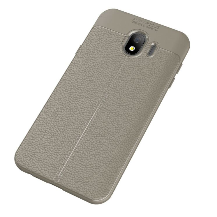 Защитный чехол Deexe Leather Cover для Samsung Galaxy J4 2018 (J400) - Grey: фото 2 из 9