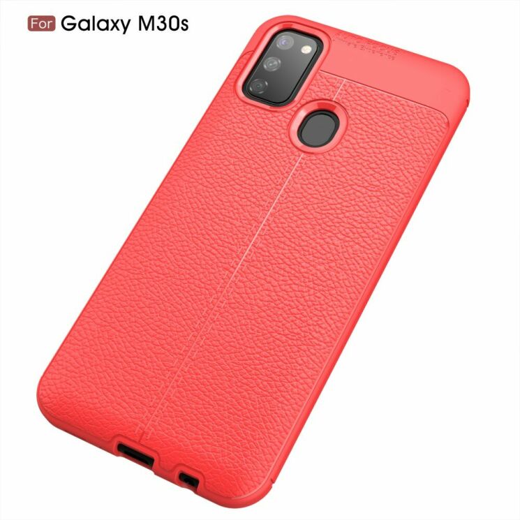 Защитный чехол Deexe Leather Cover для Samsung Galaxy M30s (M307) / Galaxy M21 (M215) - Red: фото 2 из 12