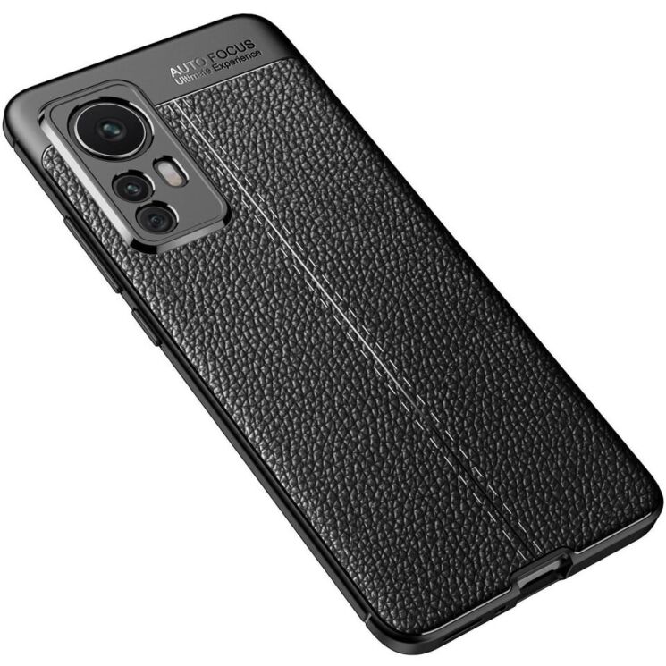 Защитный чехол Deexe Leather Cover для Xiaomi 12T - Black: фото 2 из 9