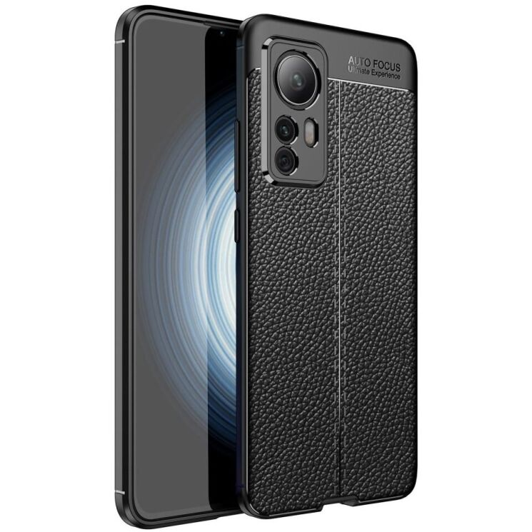 Защитный чехол Deexe Leather Cover для Xiaomi 12T - Black: фото 1 из 9