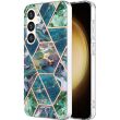 Защитный чехол Deexe Marble Pattern для Samsung Galaxy S24 Plus - Blue / Green (343433LG)