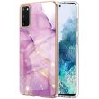 Захисний чохол Deexe Marble Style для Samsung Galaxy S20 (G980) - Light Purple (316154LV)