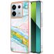 Защитный чехол Deexe Marble Style для Xiaomi Redmi Note 13 Pro 5G / Poco X6 - Light Green (341167LG). Фото 1 из 6