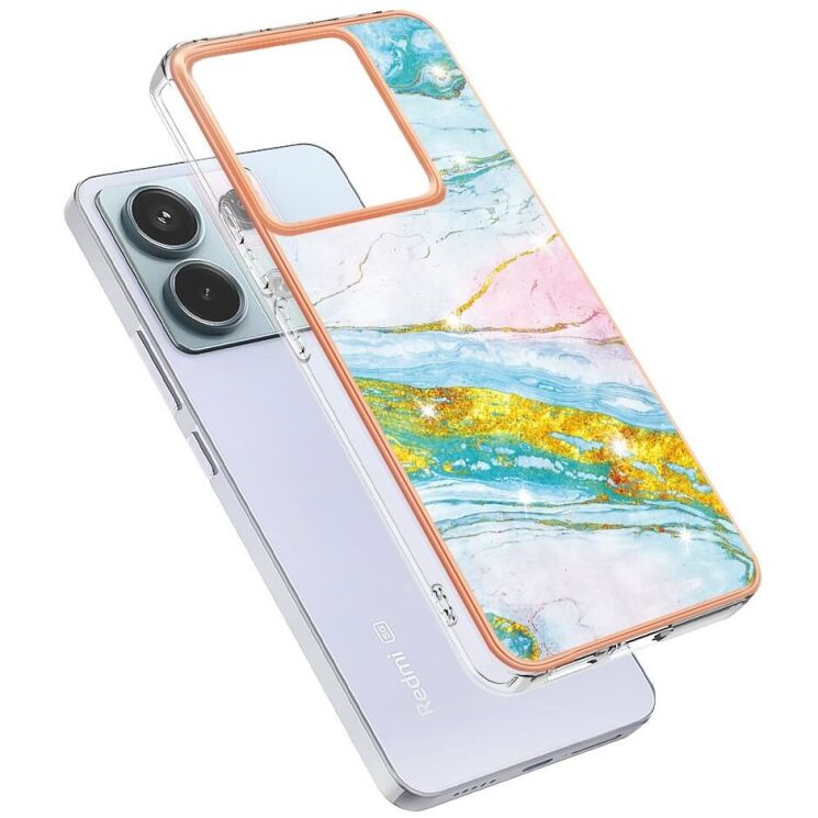 Защитный чехол Deexe Marble Style для Xiaomi Redmi Note 13 Pro 5G / Poco X6 - Light Green: фото 2 из 6
