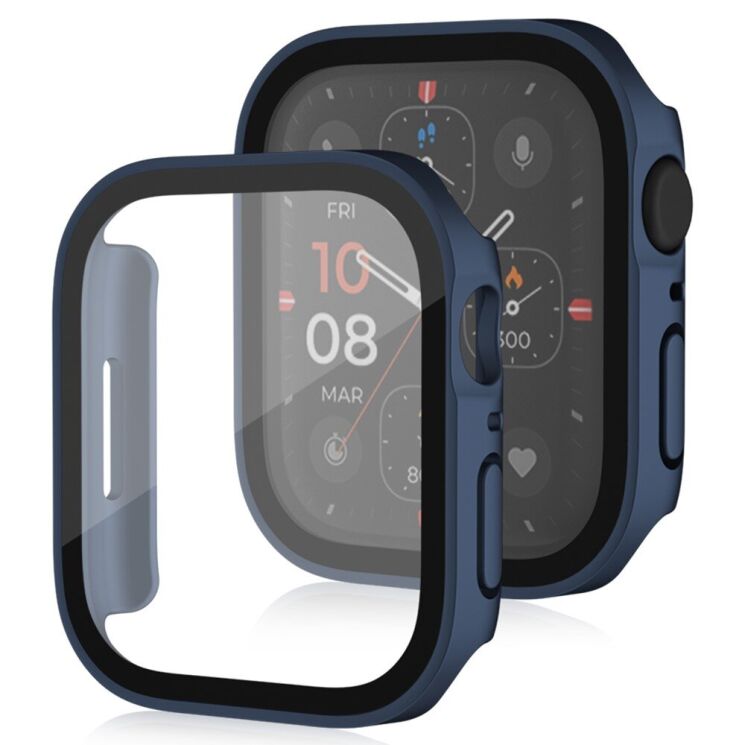 Захисний чохол Deexe Matte Fit для Apple Watch 45 mm (7 / 8 / 9 Series) - Blue: фото 1 з 5