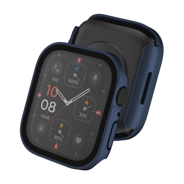 Захисний чохол Deexe Matte Fit для Apple Watch 45 mm (7 / 8 / 9 Series) - Blue: фото 5 з 5